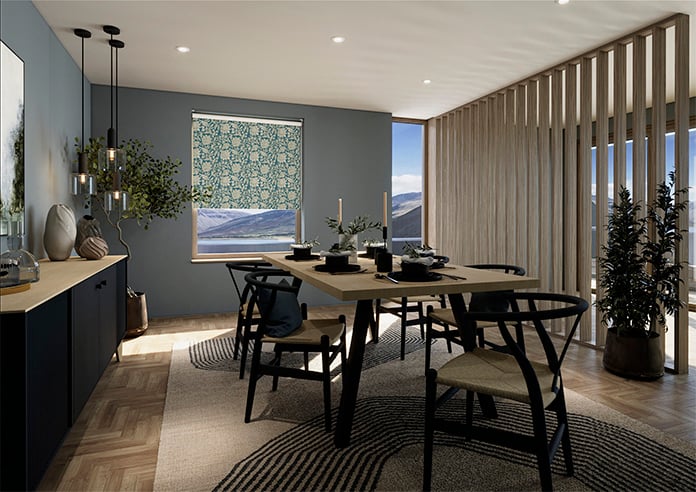 Land & Shore Rowallane (Blackout), Teal - Twist&Fit Roller Blind - Image 7